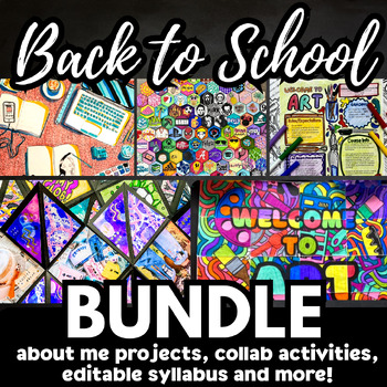 Preview of Back to School BUNDLE! Art Projects, Syllabus, About Me Activities and more!