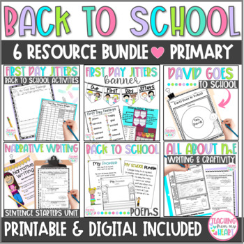 Preview of Back to School Activities and First Day Activity Best Sellers BUNDLE