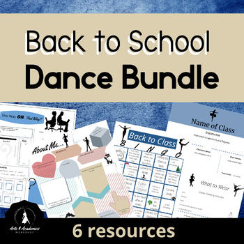 Preview of Back to School BUNDLE Dance Edition DIGITAL & PRINTABLE for Middle & High School