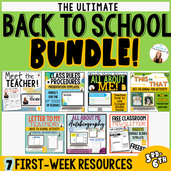 Preview of Back to School BUNDLE! Get to Know You, All About Me, Meet the Teacher, 1st Week