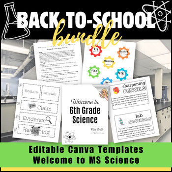 Preview of Back-to-School BUNDLE: Welcome to MS Science