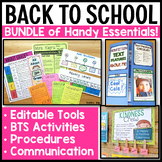 Back to School BUNDLE | Class Jobs | Newsletter | Handbook