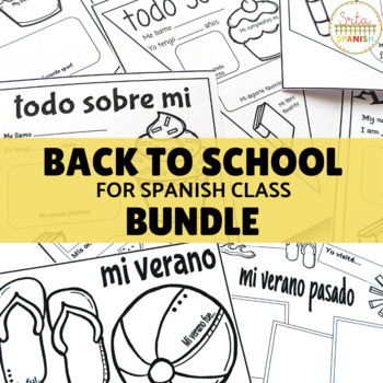 Preview of Back to School BUNDLE for Spanish Class | Icebreakers and Getting to know you