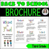 Back to School/Back to School Night Parent Brochure - 3rd Grade