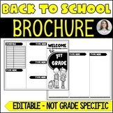 Back to School/Back to School Night Parent Brochure - EDITABLE