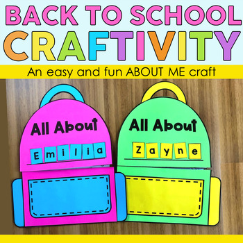 Back To School Backpack Craft - About Me Activity By My Teaching Pal