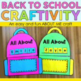 Back to School Backpack Craft - About Me Activity