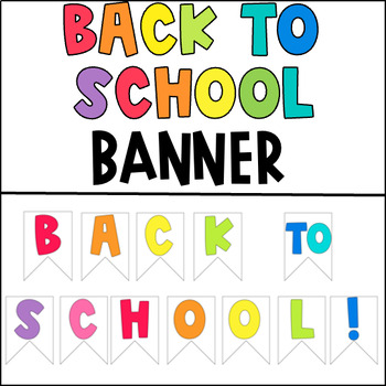 Back to School Banner | Bulletin Board by Teaching 3 with Taylor Dee