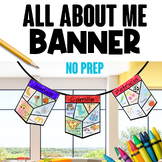 Back to School Banner, All About Me pennant, First week of