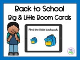 Back to School Basic Concepts BOOM Cards™: Big & Little Edition
