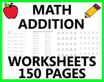 Preview of Back to School Basic Math Addition Adding Add Daily Morning Practice Review Page