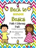 Back to School Basics Math & Literacy Pack