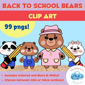 Preview of Back to School Bears │Clip-Art