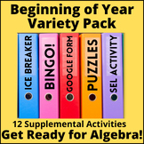 Back to School Beginning of Year Algebra Math Basic Skills