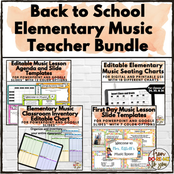Preview of Back to School Elementary General Music Teacher Essentials Bundle