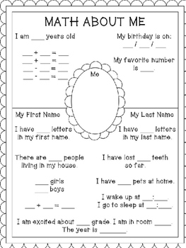 Back to School, First day of School Worksheet Activities K-2 by Kristin