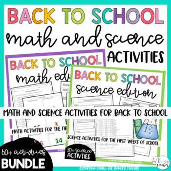 Preview of Back to School Beginning of the Year Activities Math and Science Bundle