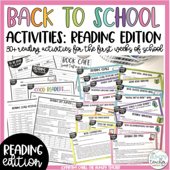 Preview of Back to School Beginning of the Year Activities Reading Edition