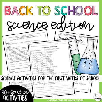 Preview of Back to School Beginning of the Year Activities Science Edition