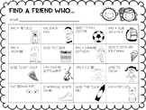 Back to School | Beginning of the Year | Find-A-Friend Editable