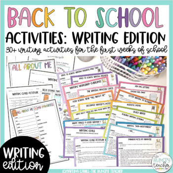 Preview of Back to School Beginning of the Year Writing Activities and Community Building