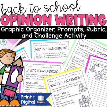 Preview of Back to School Beginning of the Year Writing Prompts All About Me First Week