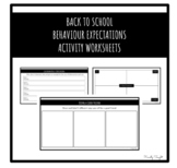 Back to School Behaviour/Expectations Activity Worksheets