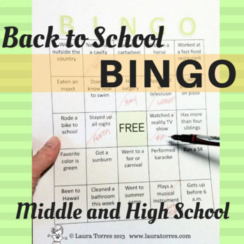 Preview of Back to School Activity - Bingo