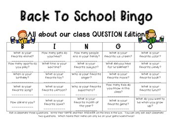 Back to School Bingo by kathryn polk | Teachers Pay Teachers