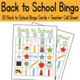 Back to School Bingo Cards