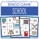 Back to School Bingo Counting Numbers Ten Frame Back to Sc