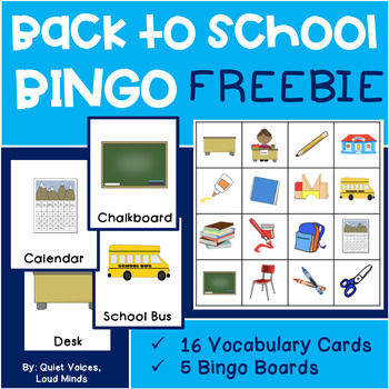 Preview of Back to School Bingo: FREEBIE
