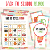 Back to School Bingo Game | 30 Cards Included