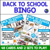 Back to School Bingo Game | Back to School Activities