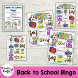 Back to School Bingo Game -- PreK | Kindergarten | 1st