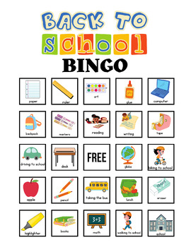 Back to School Bingo with 30 Unique Cards | Beginning of the Year Activity