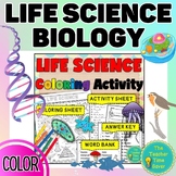 Biology Life Science Coloring Activity Sub Plan Printable 