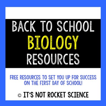 Preview of Back to School Biology Syllabus Resources