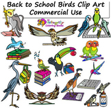 Bird Clip Art - Back to School Supplies - Commercial Use