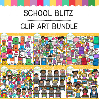 Preview of Back to School Blitz Clip Art Bundle