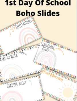 Preview of Back to School Boho Slides - Perfect for First Day, Meet the Teacher, & More!