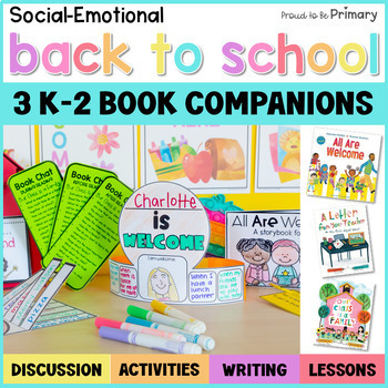 Preview of Back to School Read Aloud Books and Social Emotional Learning Activities Bundle