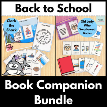 Preview of Back to School Book Companion Bundle with Clark the Shark & the Old Lady