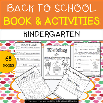 Back to School Booklet & Activities for Kindergarten - Distance Learning