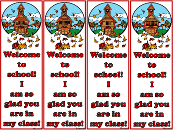 Preview of Free Back to School Bookmarks