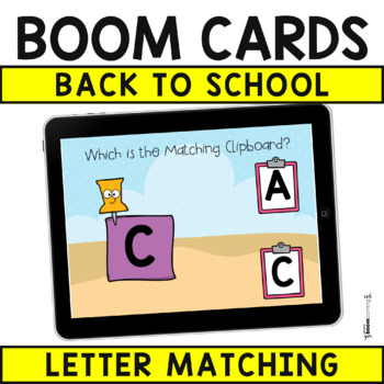 Preview of Back to School Boom Cards : Uppercase Letter Recognition