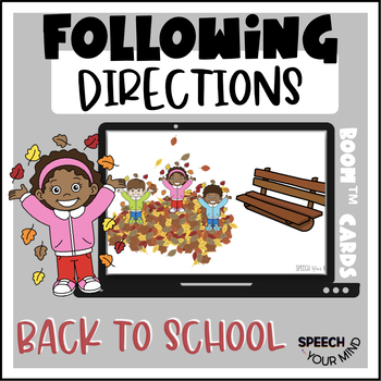 Preview of Back to School Fall Following Directions Boom™ Cards