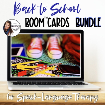 Preview of Back to School Boom™ Cards for Speech-Language Therapy BUNDLE
