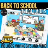 Back to School Boom Cards™ with Sentence Strips for Speech Therapy