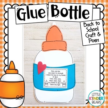 Preview of Back to School | Glue Bottle Craft and Poem